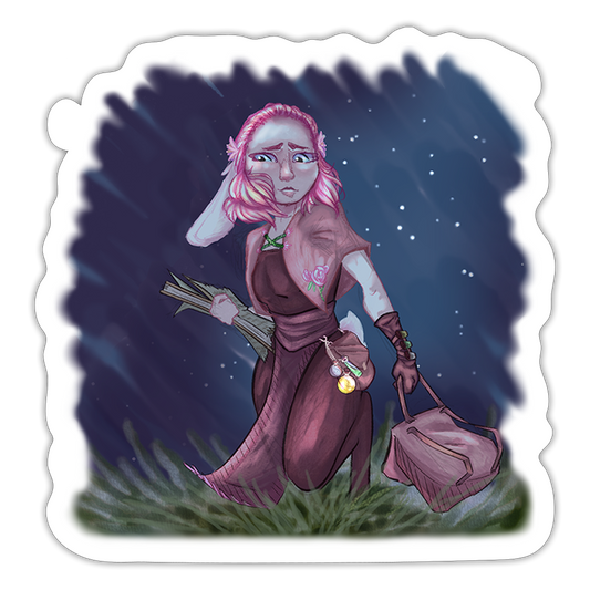 Lone Adventurer Sticker - white matte